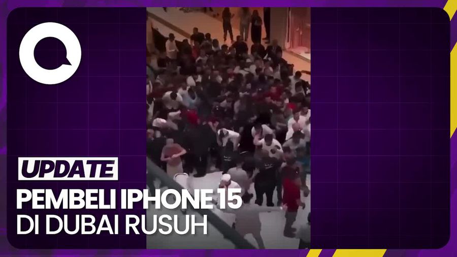 Penampakan Antrean Pembeli iPhone 15 di Dubai Rusuh