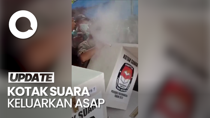 Geger Kotak Suara Pilkades di Tangerang Keluarkan Asap