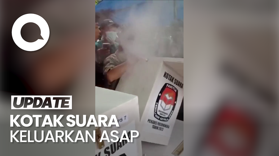 Geger Kotak Suara Pilkades di Tangerang Keluarkan Asap