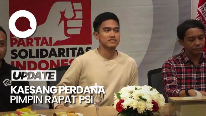 Kaesang Perdana Pimpin Rapat PSI Seusai Diangkat Jadi Ketum