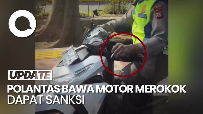 Viral Polantas Kendarai Motor Sambil Merokok, Kapolres Cimahi Minta Maaf