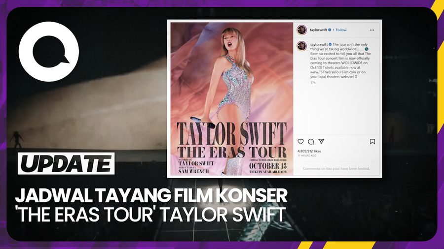 Film The Eras Tour Taylor Swift Bakal Tayang di Indonesia