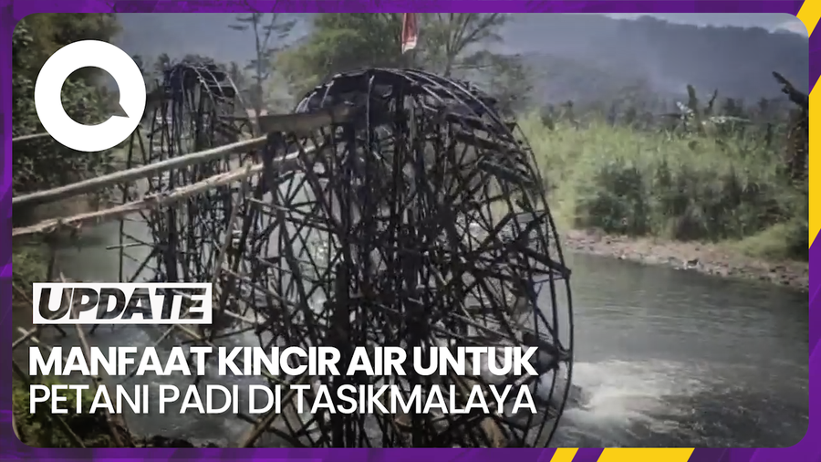 Petani Padi di Tasikmalaya Manfaatkan Kincir Air untuk Atasi Kekeringan