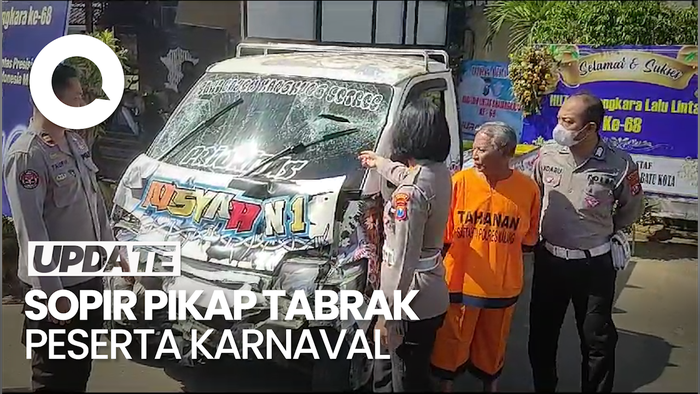 Tampang Sopir Pikap yang Tabrak Peserta Karnaval Sound Horeg Malang