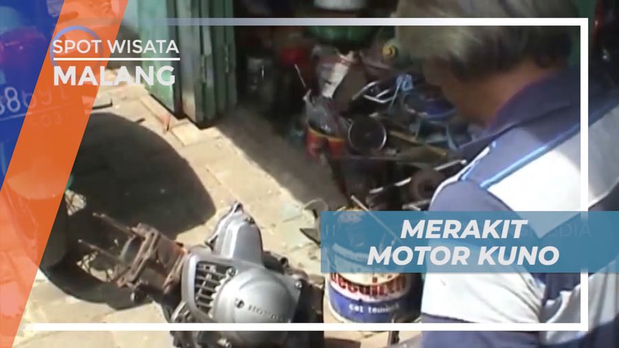 Merakit Motor Kuno Dari Barang Bekas, Kota Malang