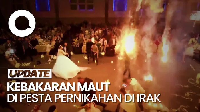 Detik-detik Kembang Api Picu Kebakaran di Pernikahan Irak, 100 Orang Tewas