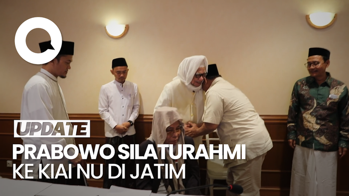 Prabowo Silaturahmi ke Kiai NU di Surabaya, Didoakan Bawa RI Lebih Maju
