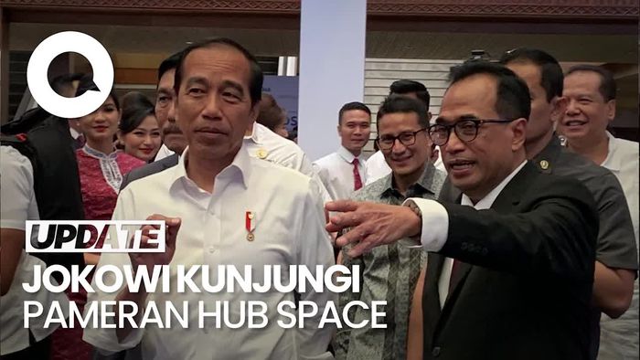 Tinjau Pameran Hub Space X KAI Expo, Jokowi Jajal Drone EHang 216 AAC