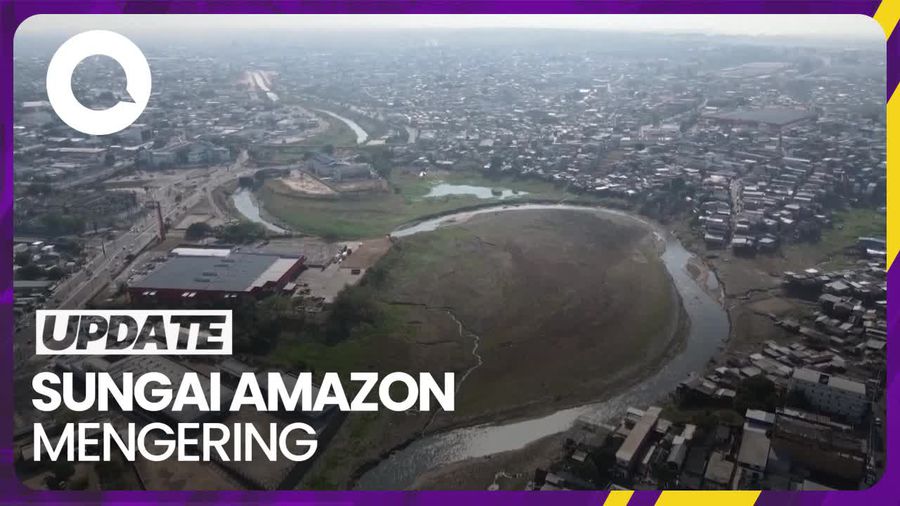Penampakan Sungai Amazon Mengering, 500 Ribu Orang Terdampak