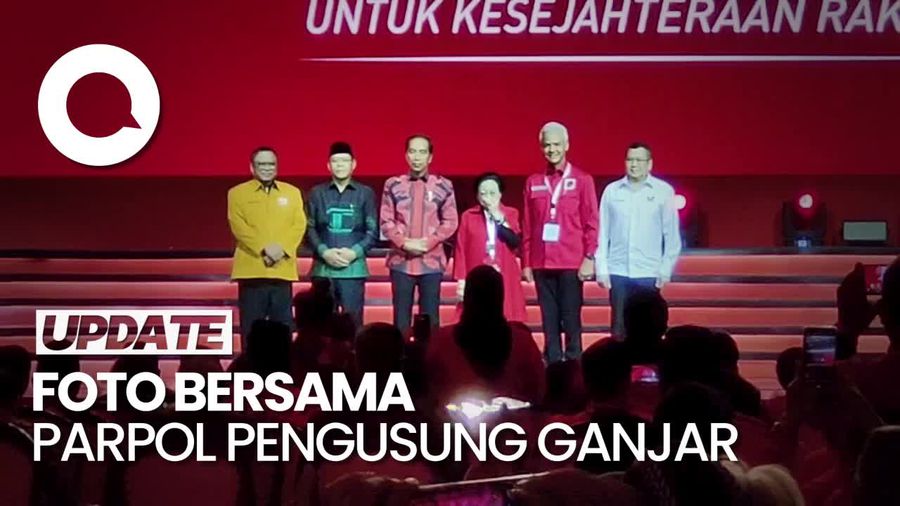 Momen Foto Bareng Jokowi-Megawati-Ganjar dan Ketum Partai Koalisi