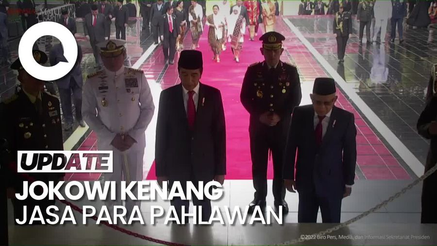 Momen Jokowi-Maruf Amin Berdoa di Sumur Lubang Buaya