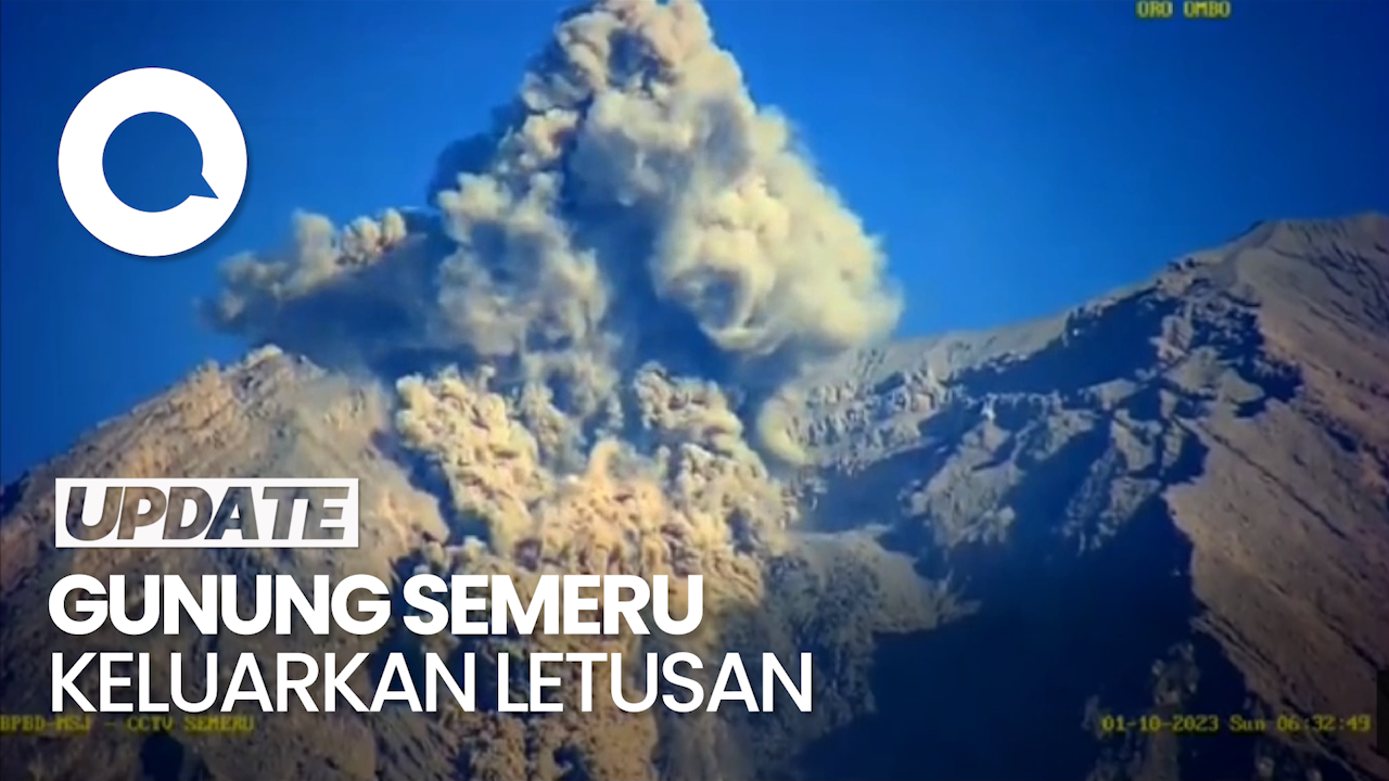 Detik-detik Gunung Semeru Keluarkan Letusan Setinggi 1.500 Meter