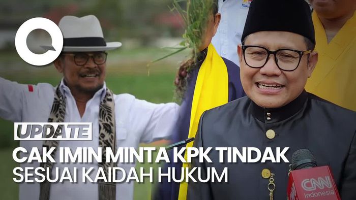 Dugaan Korupsi di Kementan, Cak Imin Minta KPK Tindak Sesuai Kaidah Hukum