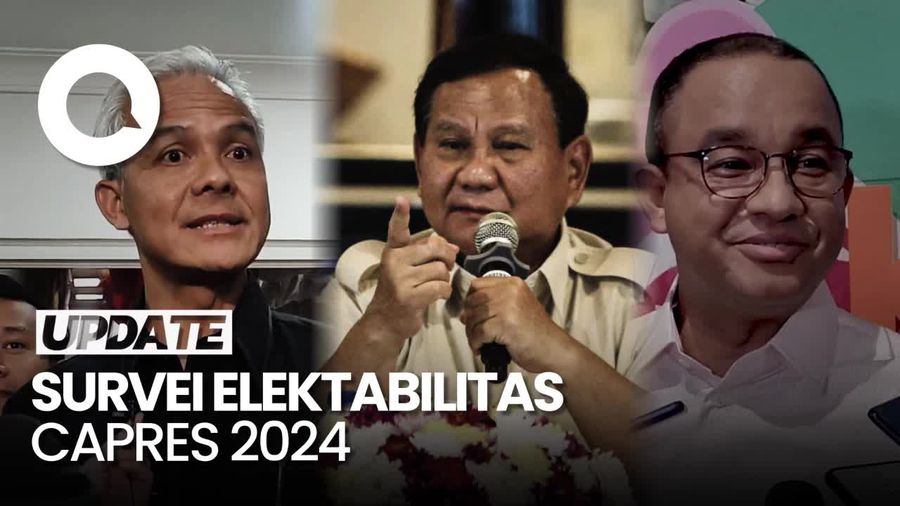 Survei Capres LSI Denny JA: Prabowo 39,8%, Ganjar 37,9% dan Anies 14,5%