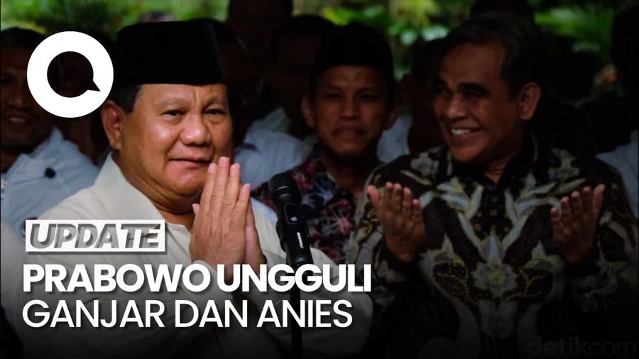 LSI Denny JA: Prabowo Ungguli Ganjar dan Anies Siapapun Cawapresnya