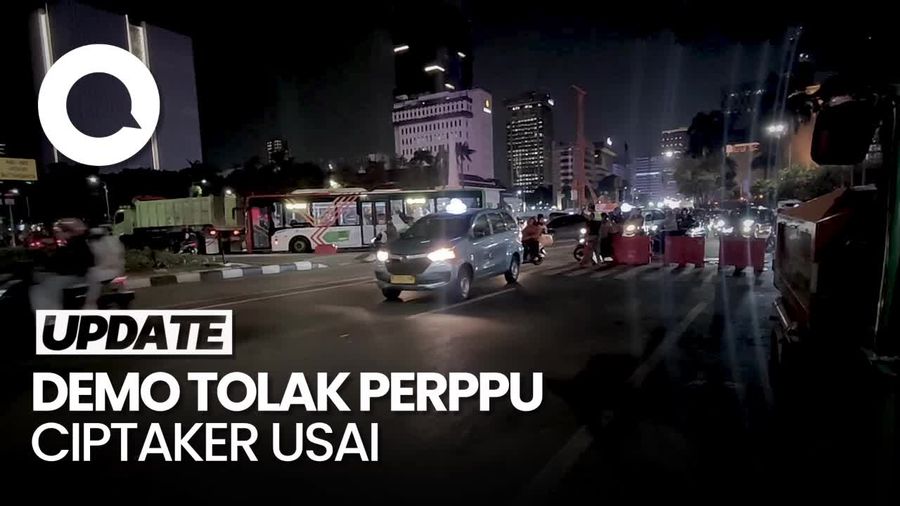 Demo Buruh di Patung Kuda Usai, Jalan Merdeka Barat Dibuka Kembali