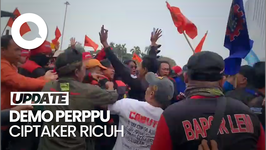 Demo Buruh Sempat Ricuh Seusai MK Patenkan Perppu Ciptaker