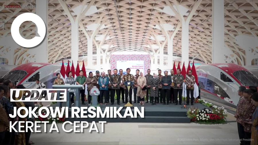 Jokowi Resmikan Kereta Cepat Jakarta-Bandung Whoosh