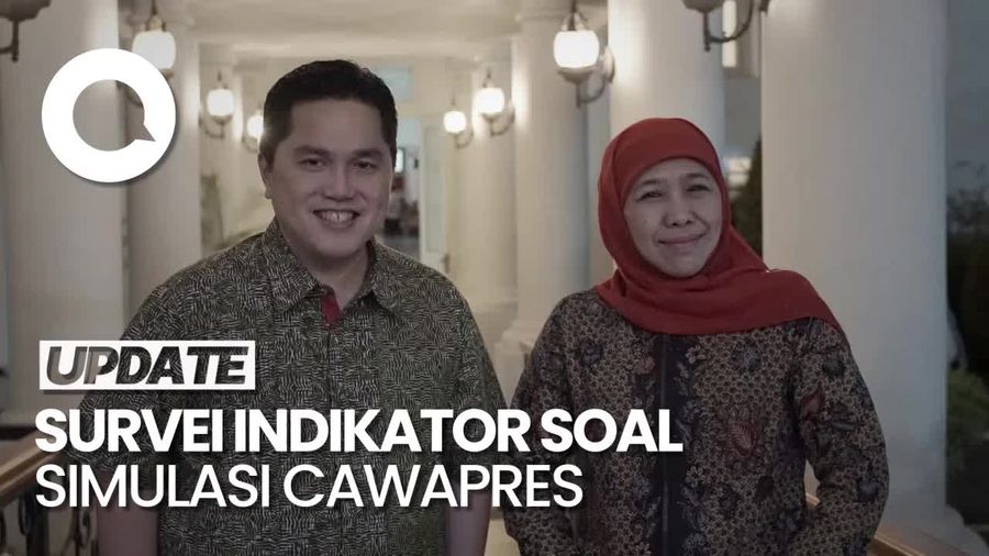 Survei Indikator Simulasi Cawapres di Jatim: Erick 17,2% & Khofifah 15,1%