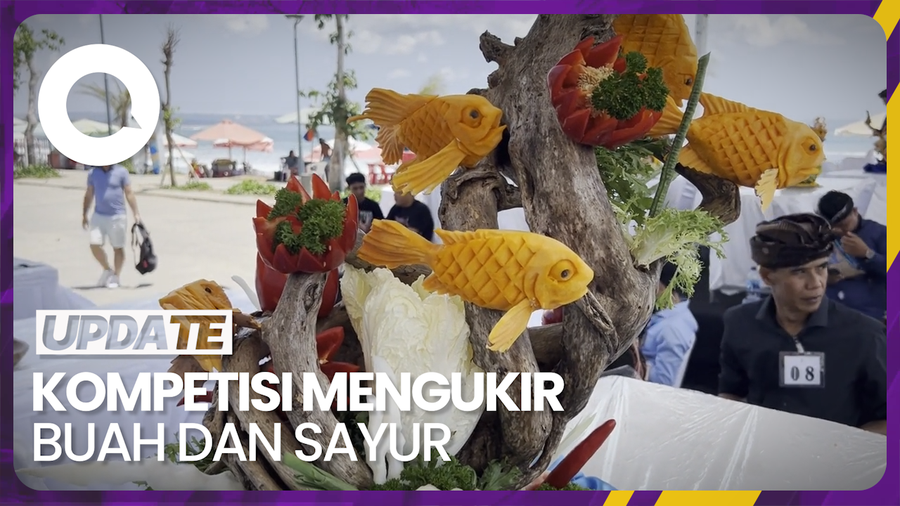 Kreatif ! Aneka Buah dan Sayur Disini Disulap Jadi Replika Biota Laut 