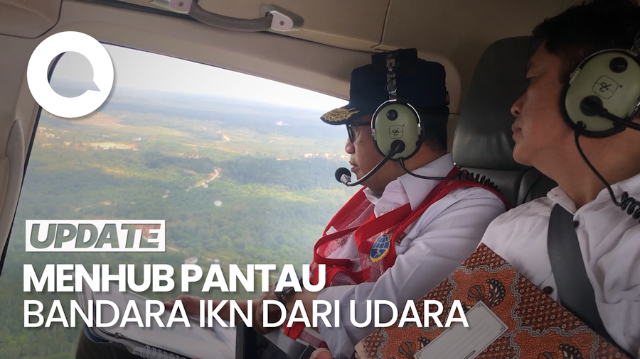 Momen Budi Karya Pantau Lokasi Bandara IKN Lewat Udara