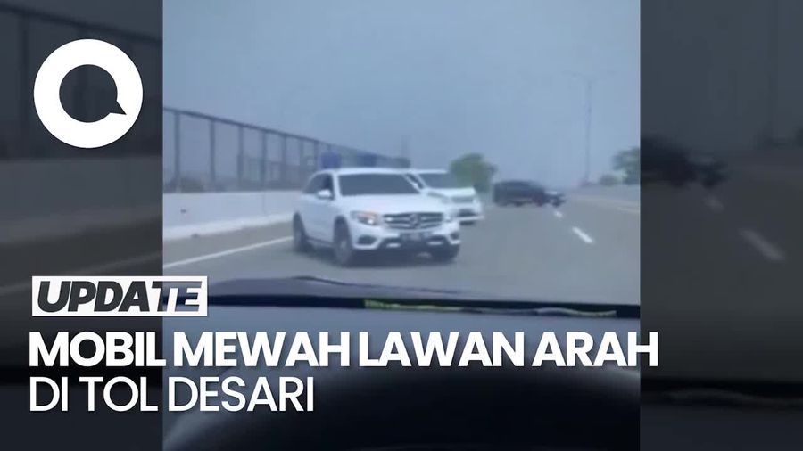 Viral Rombongan Mobil Mewah Putar Balik-Lawan Arah di Tol Desari