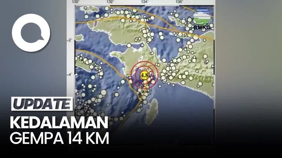 Gempa M 4,8 Guncang Tenggara Kaimana Papua Barat