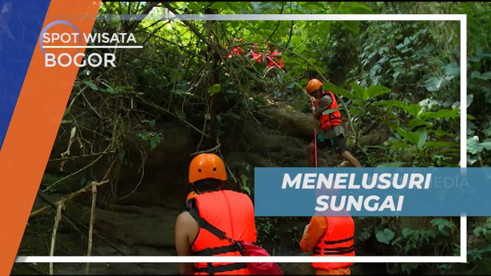 Akivitas Seru Menyusuri Sungai Menuju Curug, Bogor