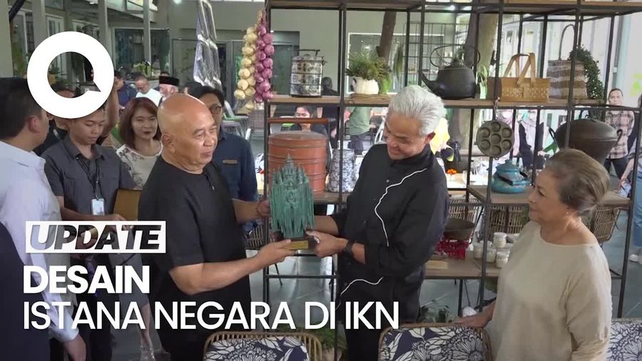  Momen Ganjar Lihat Desain Istana Negara IKN di NuArt Bandung
