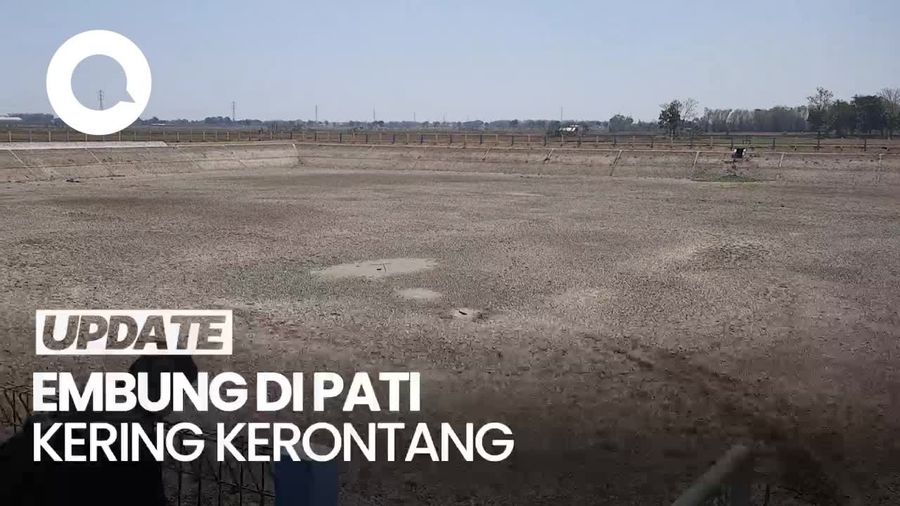 Penampakan Embung di Tondokerto Pati Kering Kerontang