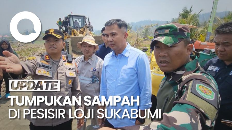 Pj Gubernur Jabar Ungkap Dugaan Pemicu Tumpukan Sampah di Pesisir Loji Sukabumi