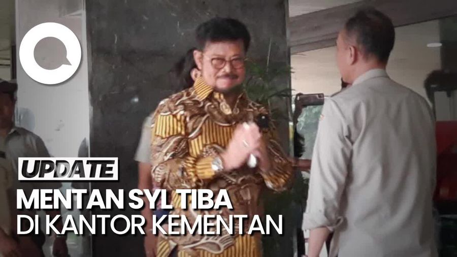 SYL Tiba di Kantor Kementan Setelah Kabar Jadi Tersangka