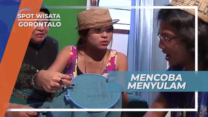 Mencoba Menyulam Kain Khas Gorontalo