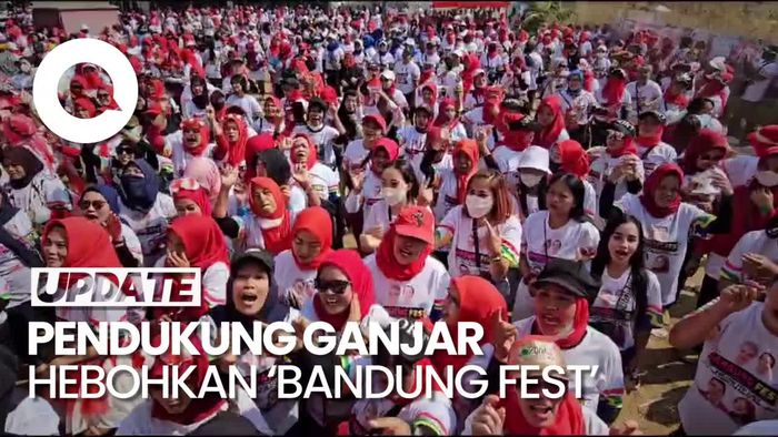 Ribuan Pendukung Ganjar Kumpul Hebohkan Bandung Fest