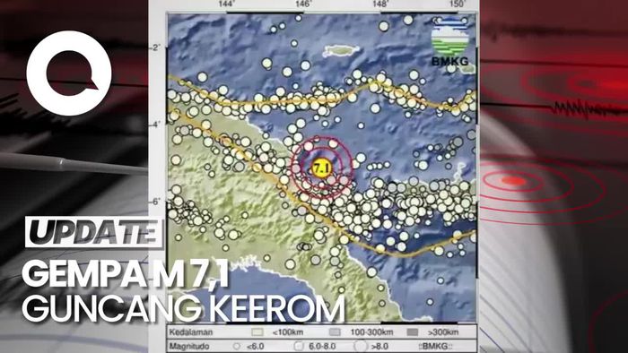 Gempa M 7,1 Guncang Keerom Papua