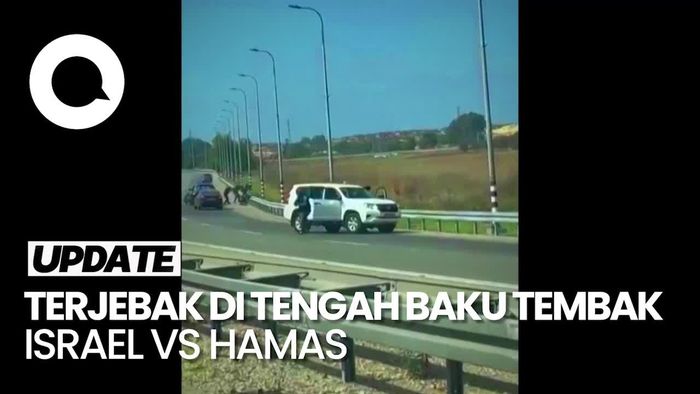 Tegang! Pemobil Terjebak di Tengah Baku Tembak Hamas Vs Israel