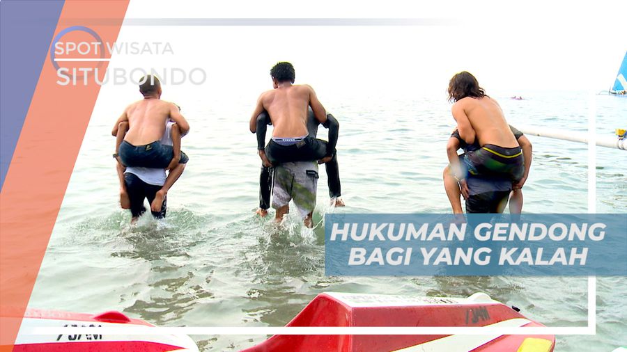 Hukuman Gendong Bagi yang Kalah Bermain Kano, Keseruan Liburan di Situbondo