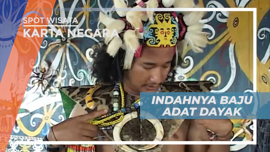 Melihat Detail Keindahan Ornamen Baju Adat Khas Dayak, Kutai Kartanegara