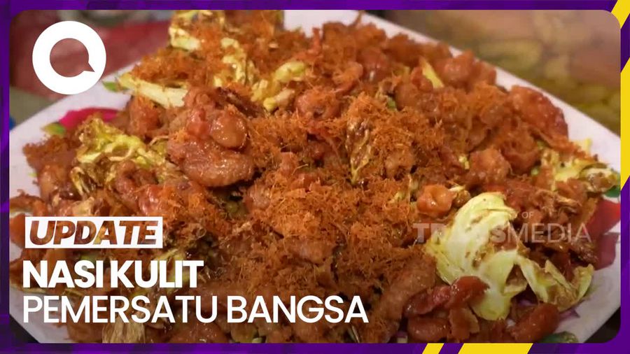 Bikin Laper: Nasi Kulit Tabur Serundeng-Ayam Cabe Garam