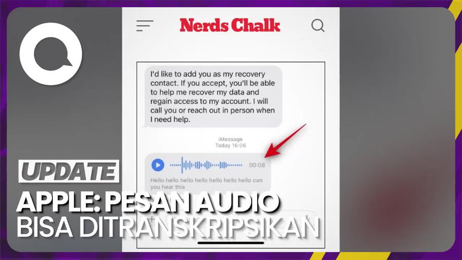 iOS 17 Suguhkan Fitur Transkripsi Audio dalam Pesan
