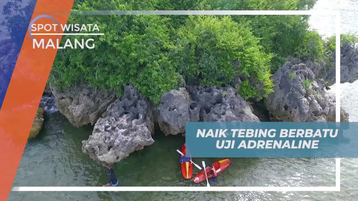 Menaiki Tebing Berbatu Untuk Uji Keberanian, Kota Malang