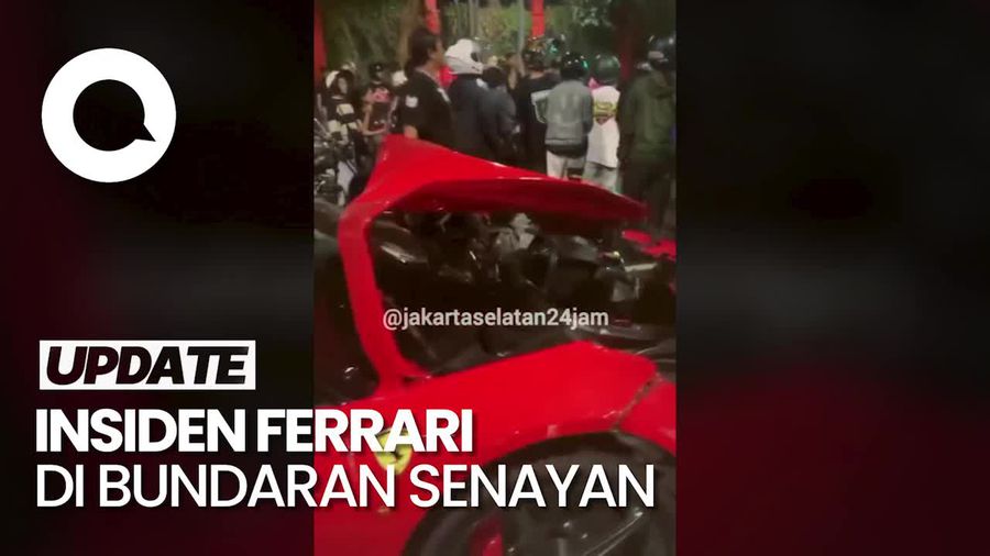 Sederet Fakta Ferrari Tabrak 5 Kendaraan di Bundaran Senayan