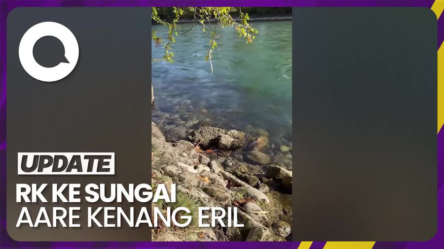 Momen Haru Ridwan Kamil ke Sungai Aare Kenang Eril