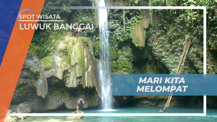 Pacu Adrenalin, Sensai Melompat di Air Terjun Laumarang dari Ketinggian, Luwuk Banggai