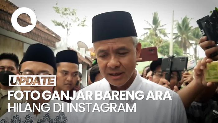 Respons Ganjar soal Foto Pelukan Bareng Ara di Instagram Hilang