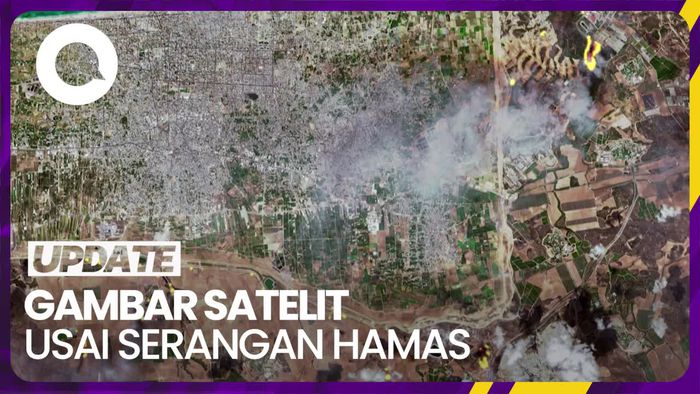 Penampakan Citra Satelit di Perbatasan Jalur Gaza dan Israel