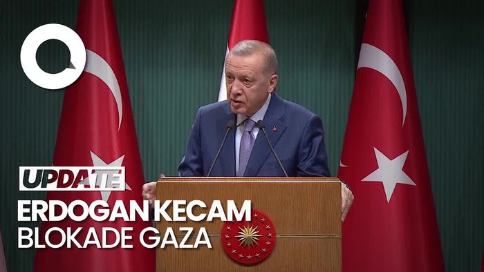 Kecaman Erdogan untuk Israel yang Blokade Total Wilayah Gaza