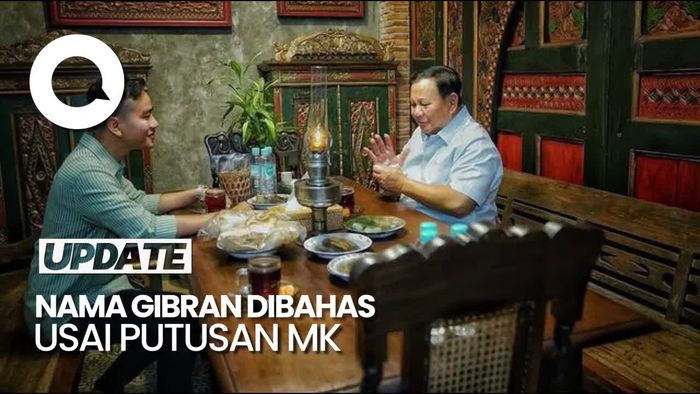 Prabowo soal Gibran Terlalu Muda Jadi Cawapres: Kita Tunggu Putusan MK