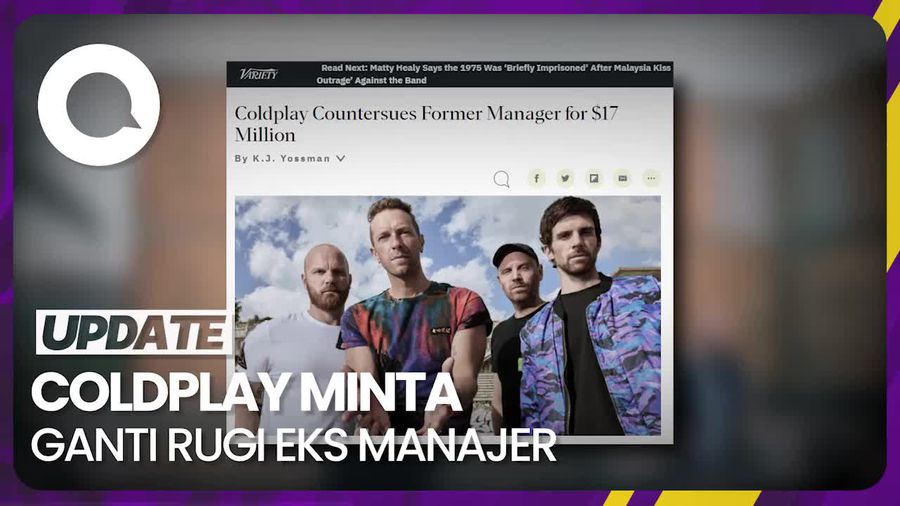 Coldplay Gugat Balik Eks Manajer Rp 266,8 Miliar