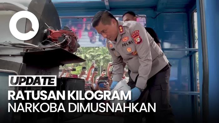 Ratusan Kilogram Narkoba Dimusnahkan Polda Metro Jaya